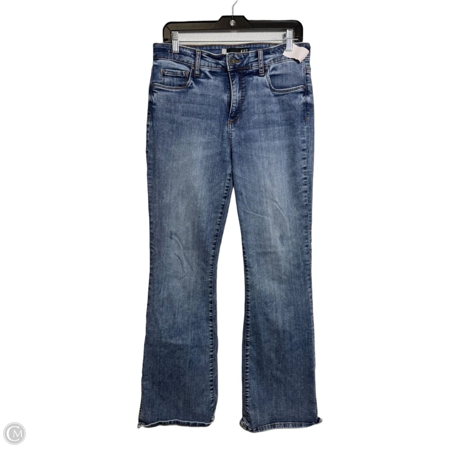 Jeans Flared By Kut In Blue Denim, Size: 8