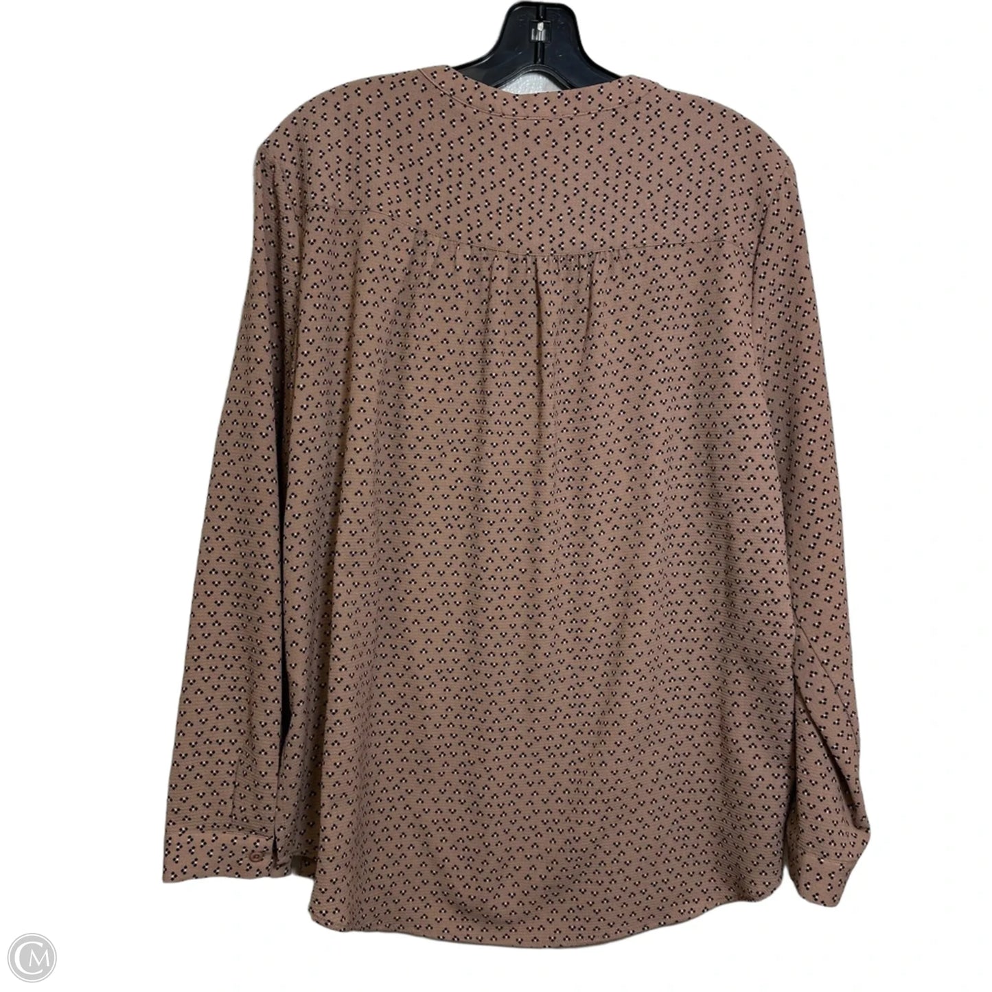 Top Long Sleeve By Adrianna Papell In Brown, Size: L
