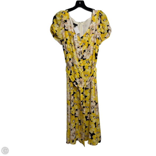 Dress Casual Midi By Talbots In Yellow, Size: M