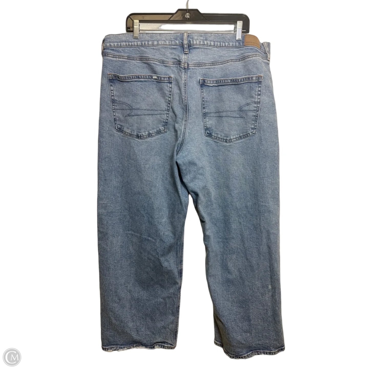 Jeans Wide Leg By American Eagle In Blue Denim, Size: 18