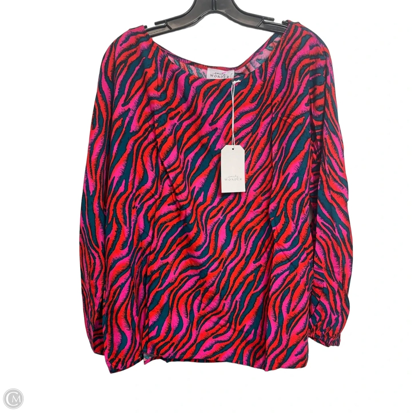 Top Long Sleeve By Emily Wonder In Animal Print, Size: S