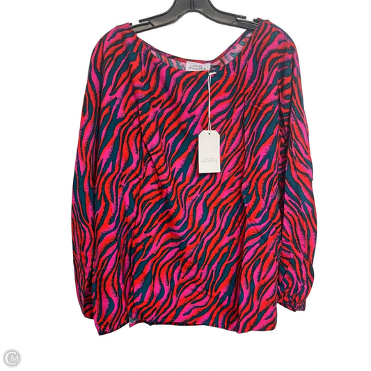 Top Long Sleeve By Emily Wonder In Animal Print, Size: S