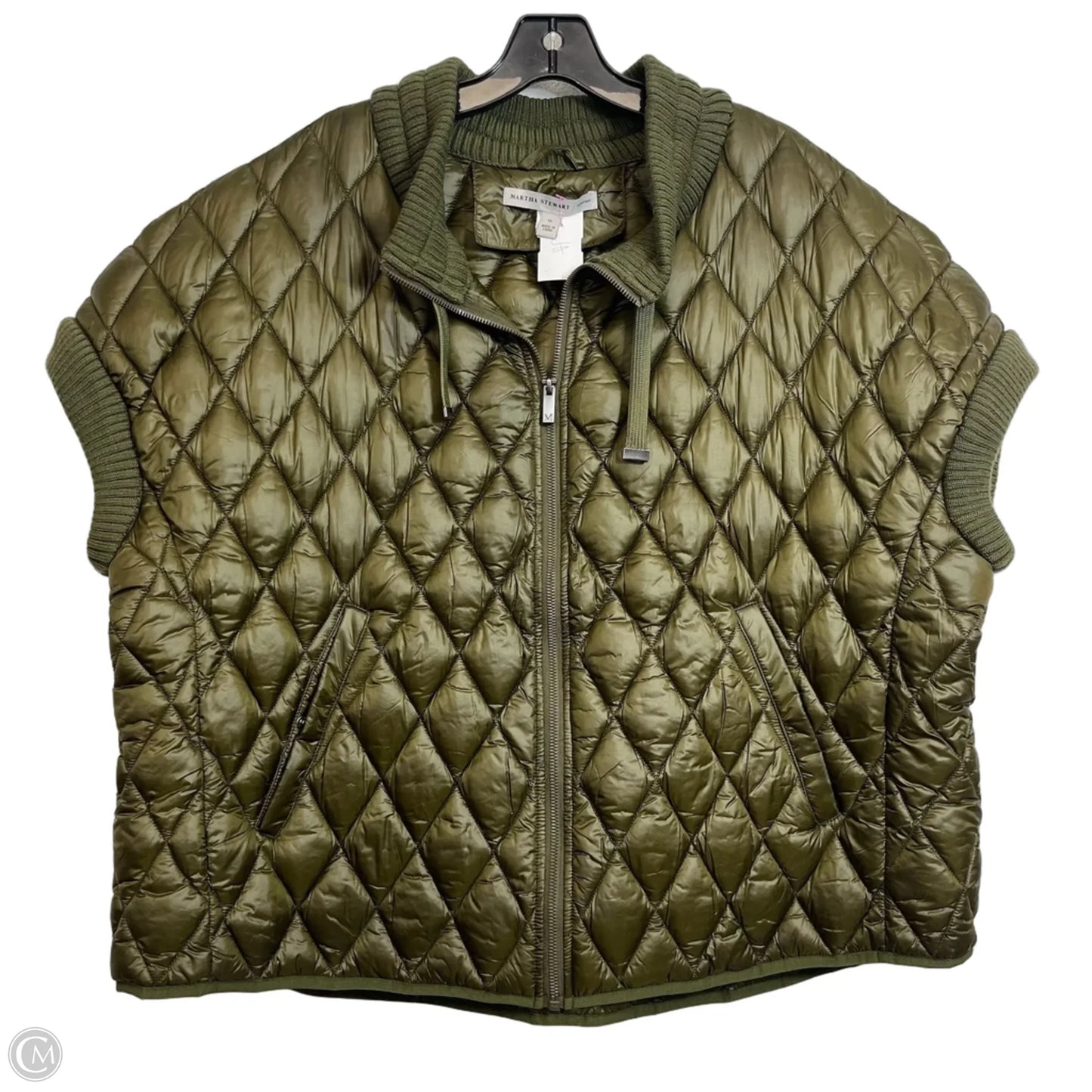 Vest Puffer & Quilted By Clothes Mentor In Green, Size: Xl
