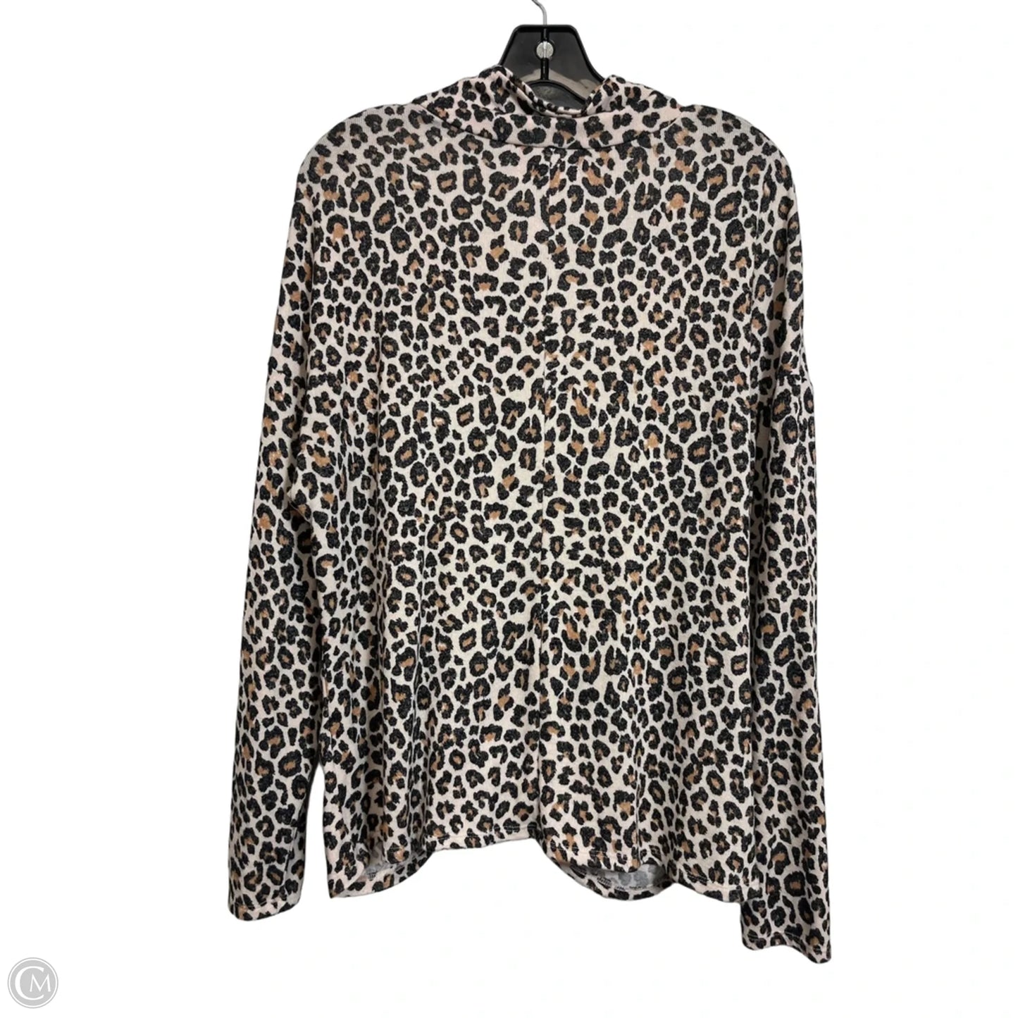Top Long Sleeve By Jennifer Lopez In Animal Print, Size: Xl