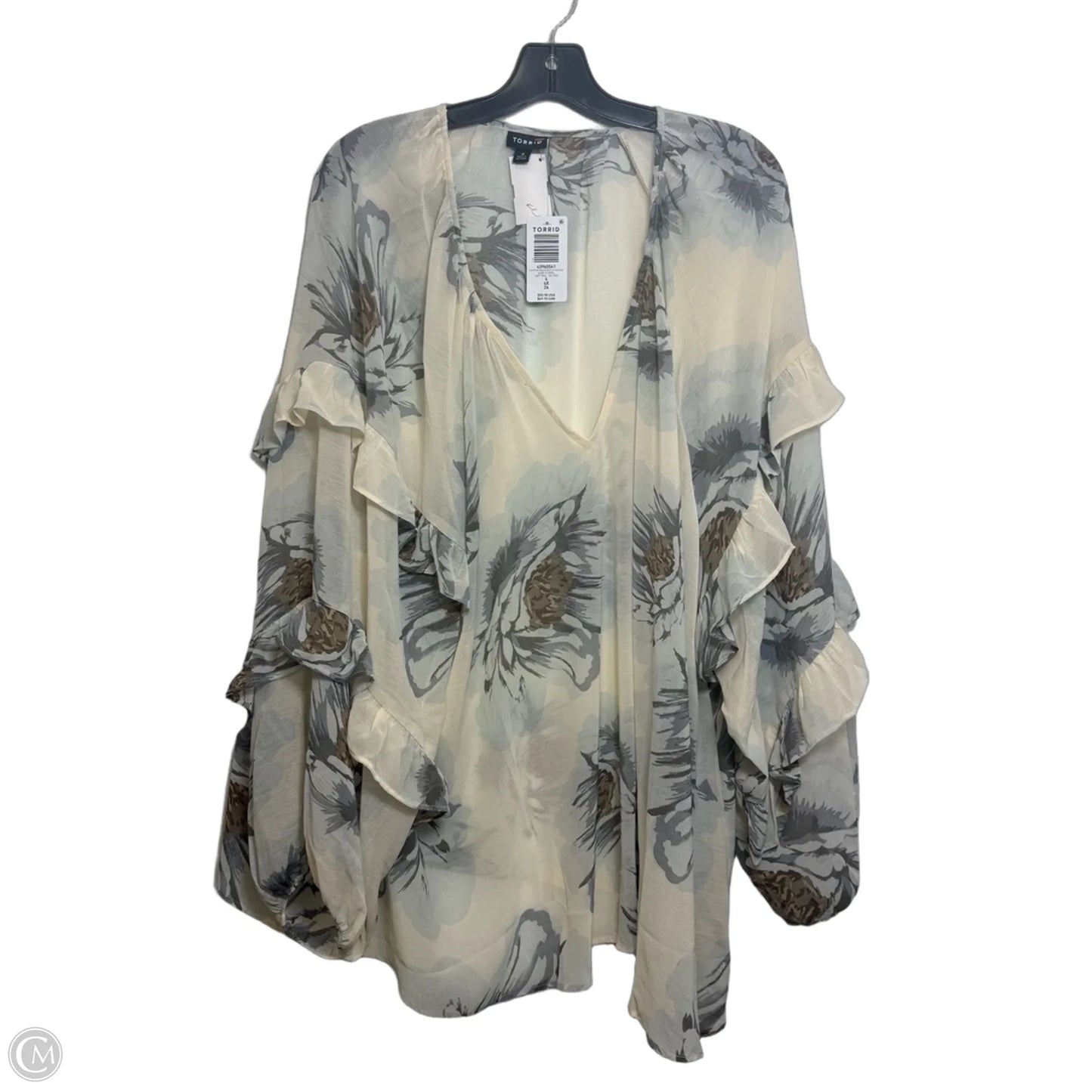 Top Long Sleeve By Torrid In Cream, Size: 4x