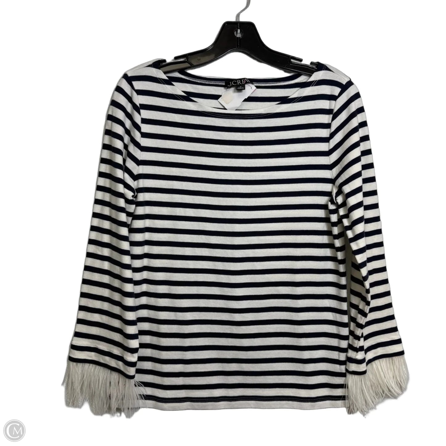 Top Long Sleeve By J. Crew In Striped Pattern, Size: M