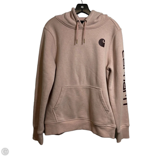 Sweatshirt Hoodie By Carhartt In Pink, Size: M
