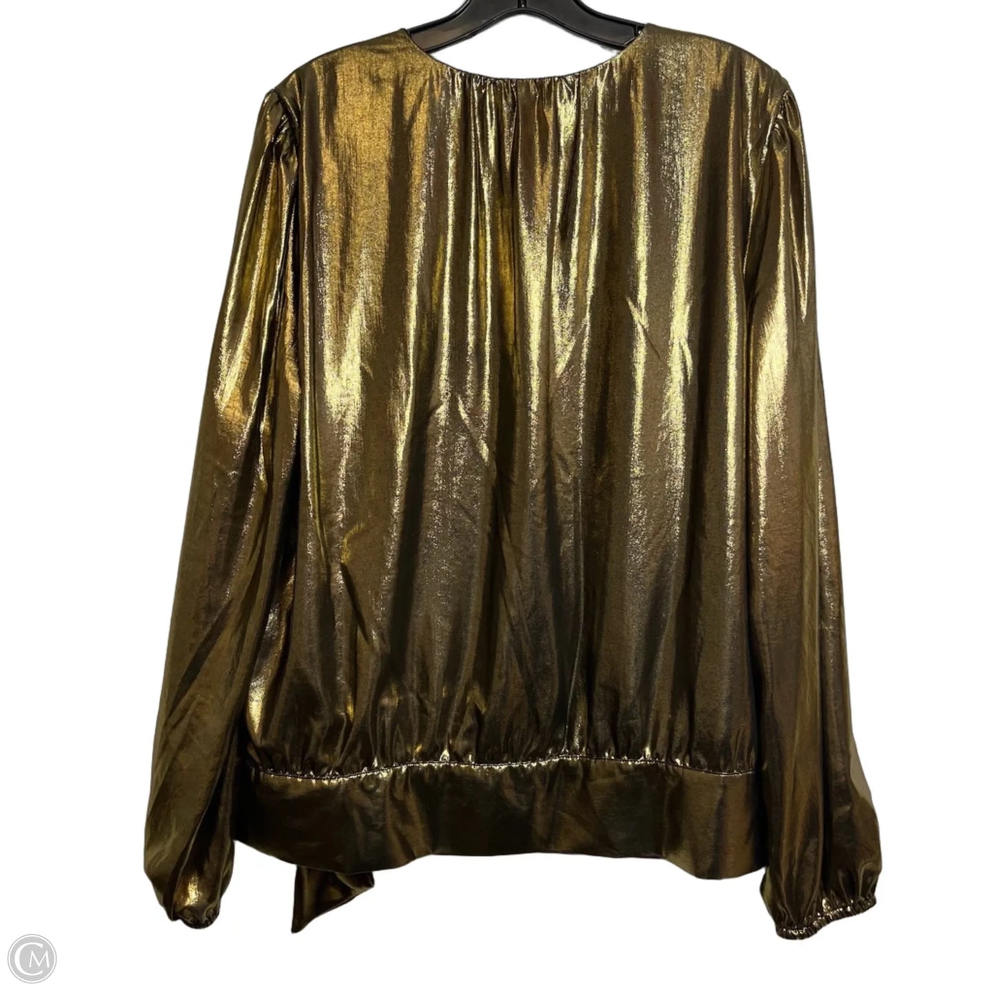 Top Long Sleeve By Inc In Gold, Size: L