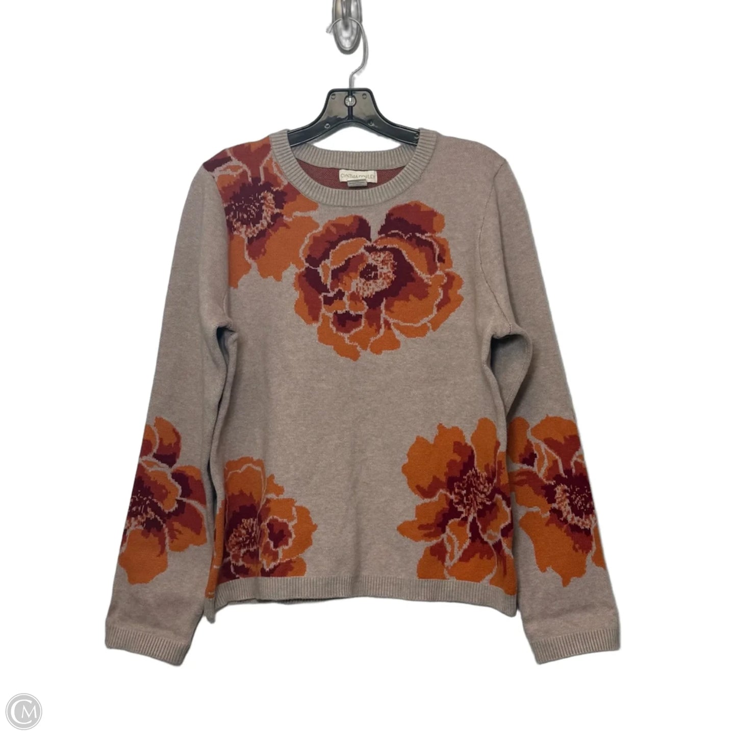 Sweater By Cynthia Rowley In Orange & Tan, Size: Xl