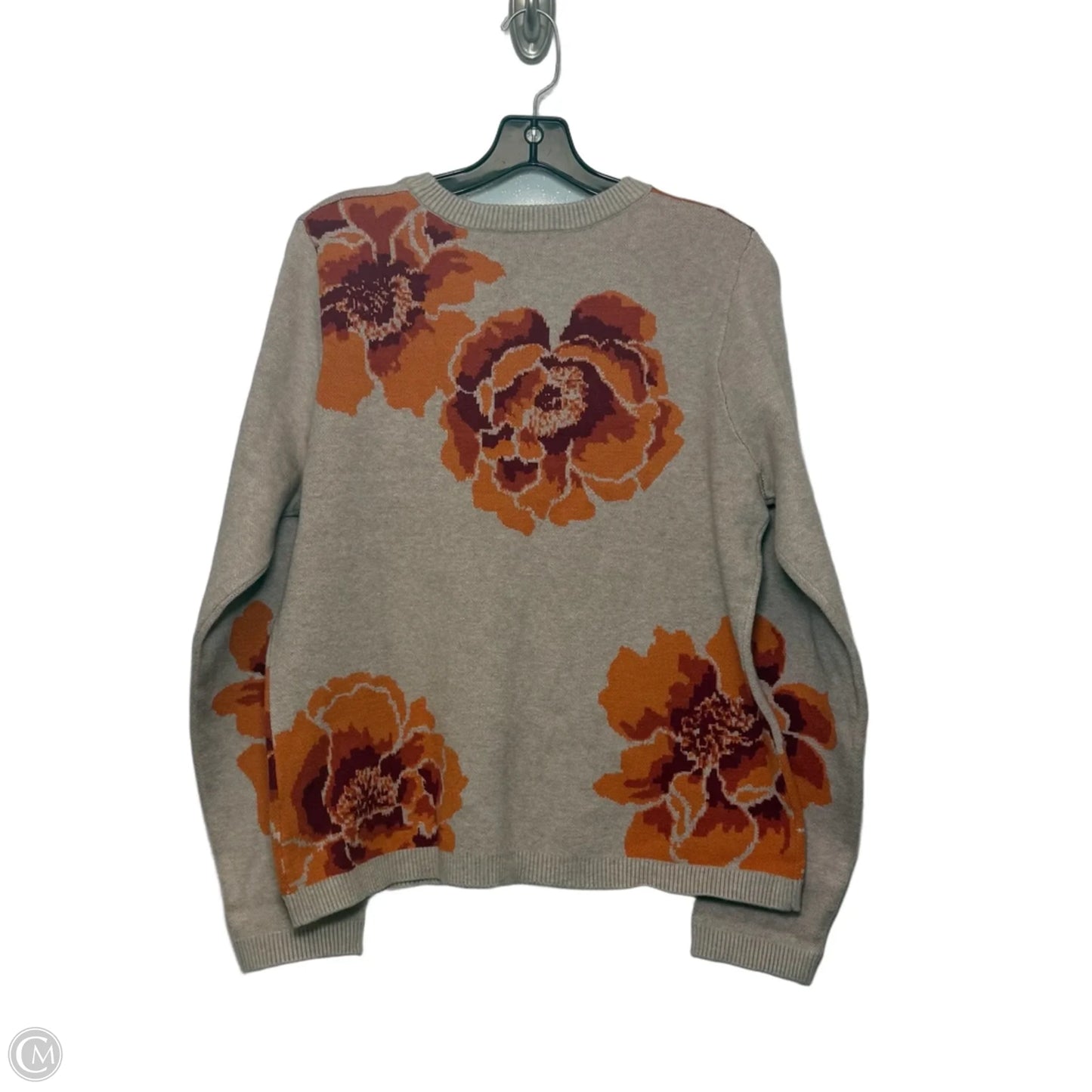 Sweater By Cynthia Rowley In Orange & Tan, Size: Xl