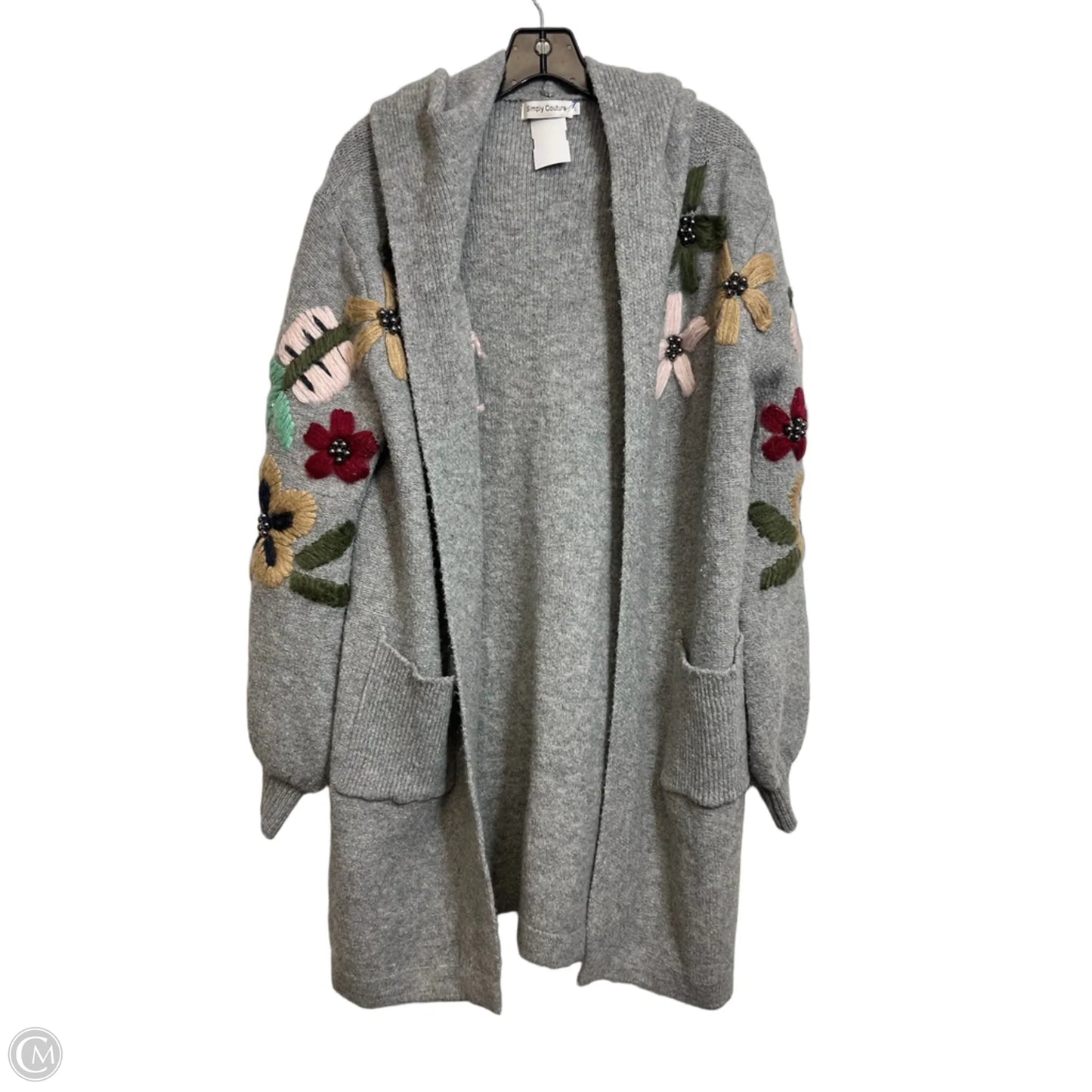 Cardigan By Simply Couture In Grey, Size: L