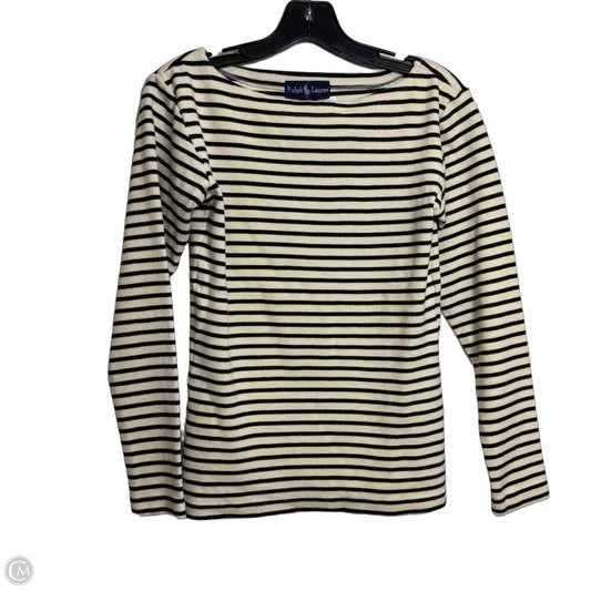 Top Long Sleeve Basic By Ralph Lauren In Striped Pattern, Size: M