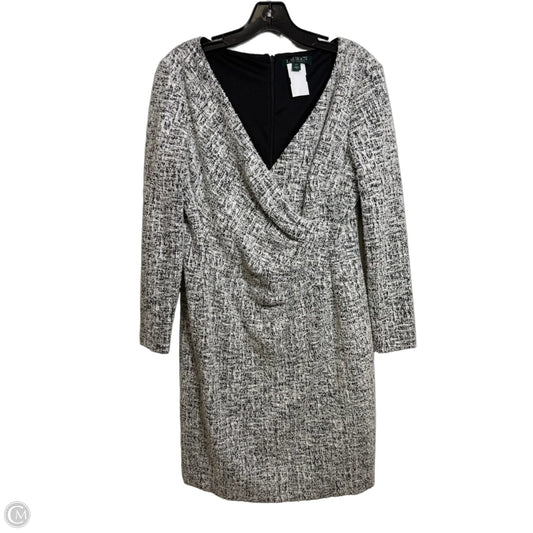 Dress Party Short By Lauren By Ralph Lauren In Black & White, Size: 14p