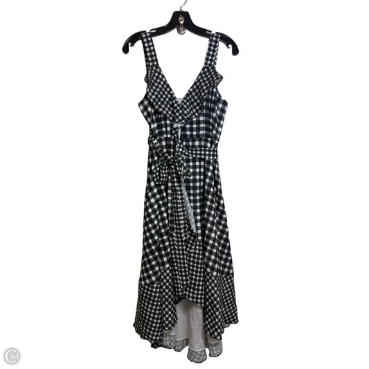 Wrap Dress Casual Midi By Hutch In Black & White, Size: S