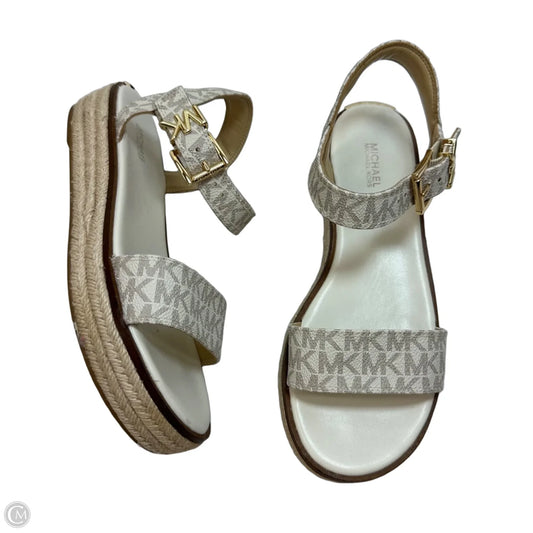 Sandals Flats By Michael By Michael Kors In Ivory, Size: 7