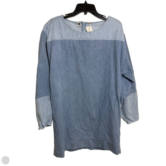 Dress Casual Short By Free People In Blue Denim, Size: S