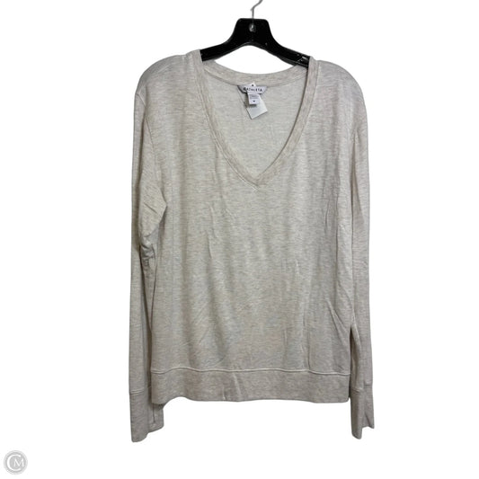 Athletic Top Long Sleeve Crewneck By Athleta In Cream, Size: M
