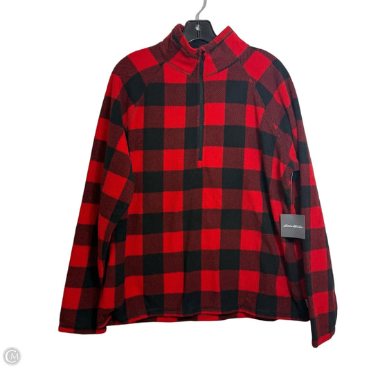 Top Long Sleeve By Eddie Bauer In Black & Red, Size: Xl