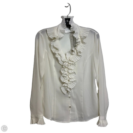 Blouse Long Sleeve By Spense In White, Size: M