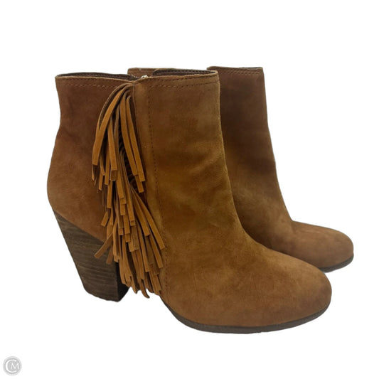 Boots Ankle Heels By Vince Camuto In Tan, Size: 8.5