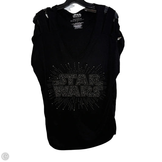 Star Wards Top Short Sleeve By Rock And Republic In Black, Size: Xl