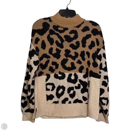 Sweater By Nine West In Animal Print, Size: L