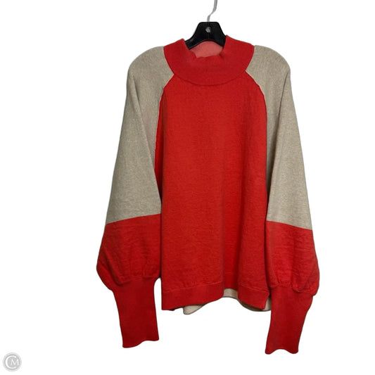 Sweatshirt sweater Collar By We The Free In Orange & Tan, Size: L