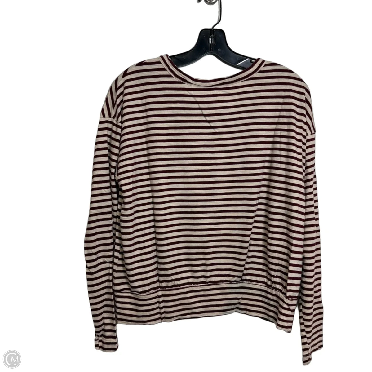 Top Long Sleeve By Loft In Striped Pattern, Size: L