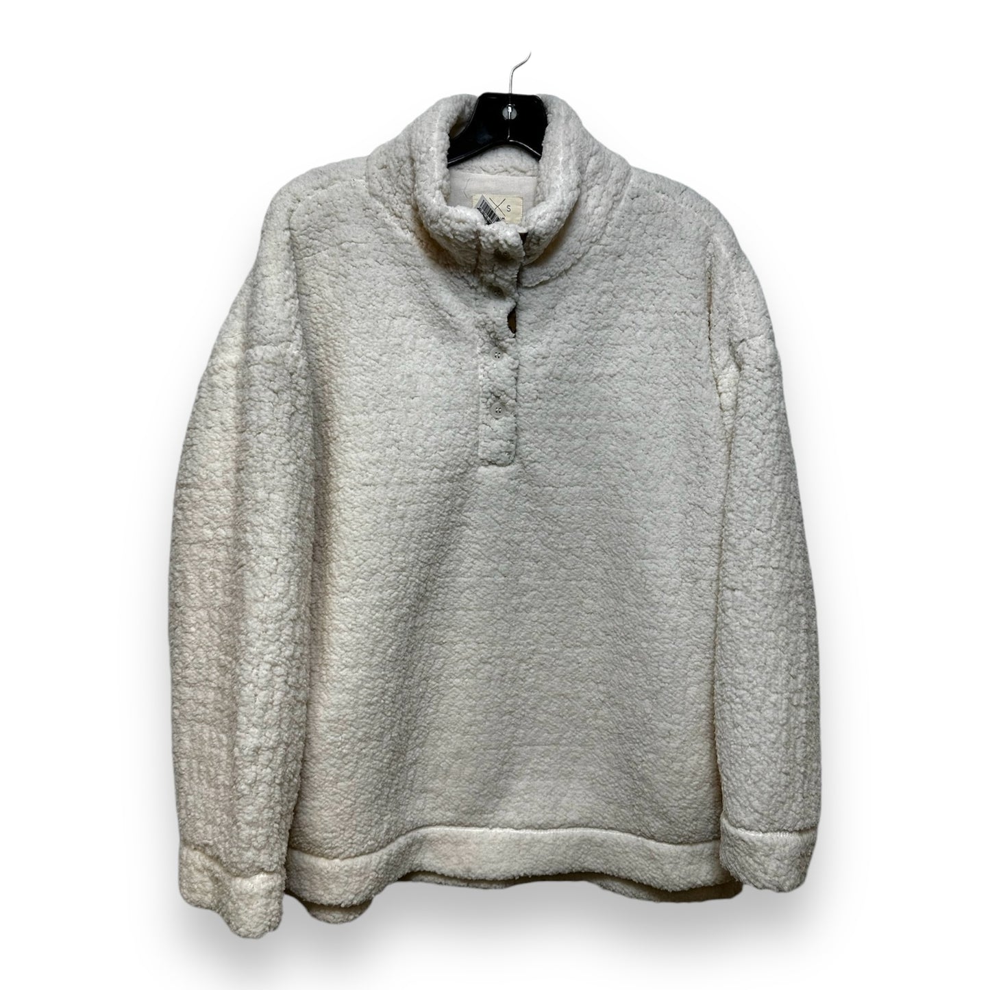 Jacket Fleece By Clothes Mentor In Cream, Size: M