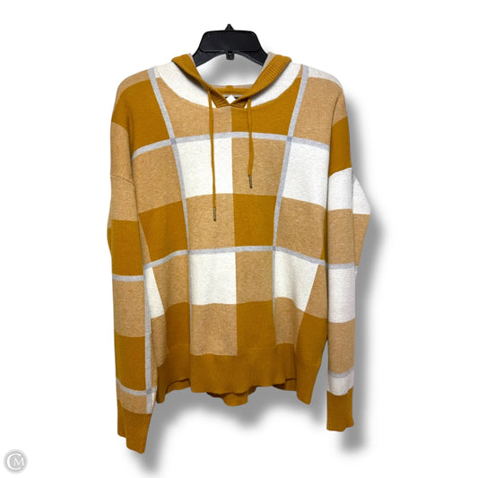 Sweater By Rachel Roy In White & Yellow, Size: L