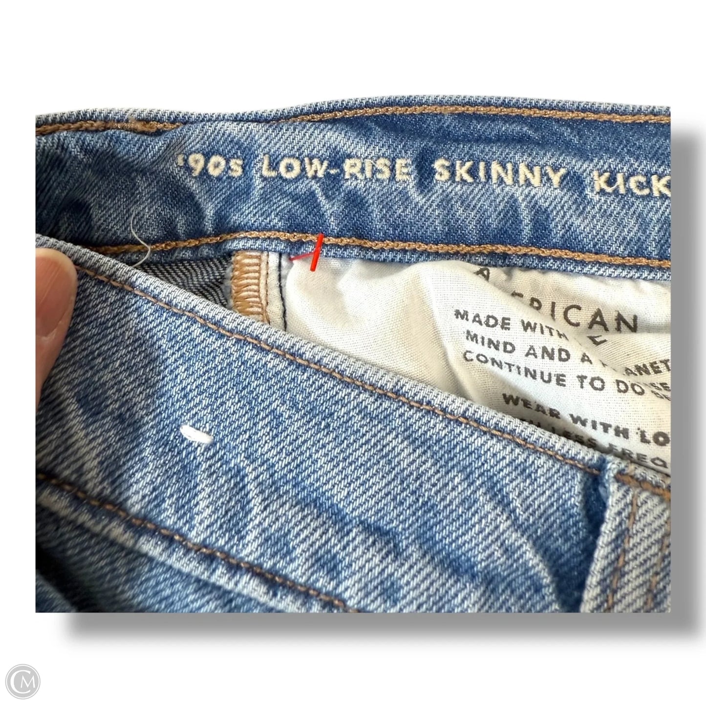 Jeans 90s low rise Skinny kick By American Eagle In Blue Denim, Size: 8