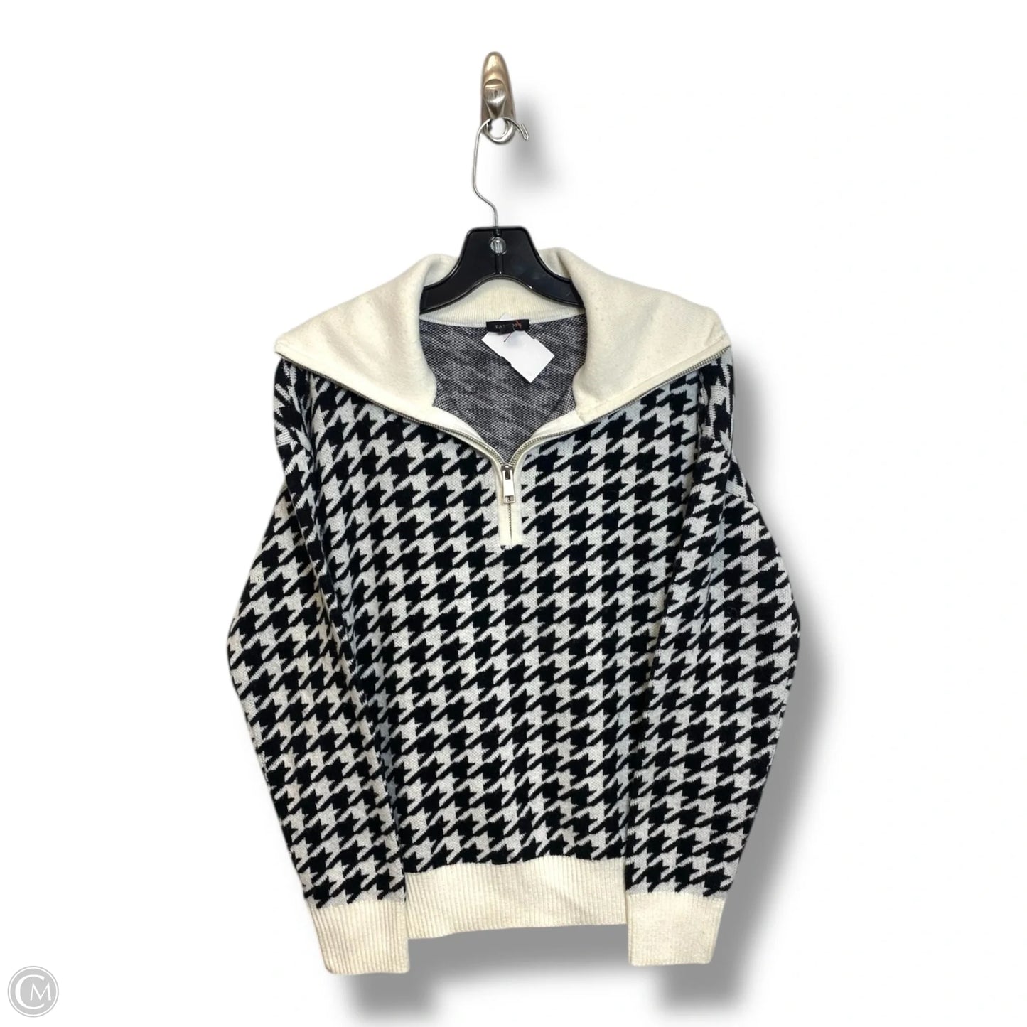 Sweater By Talbots In Black & White, Size: M