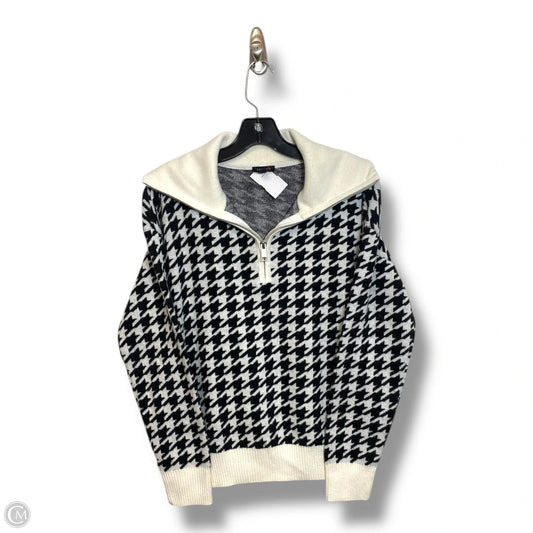 Sweater By Talbots In Black & White, Size: M