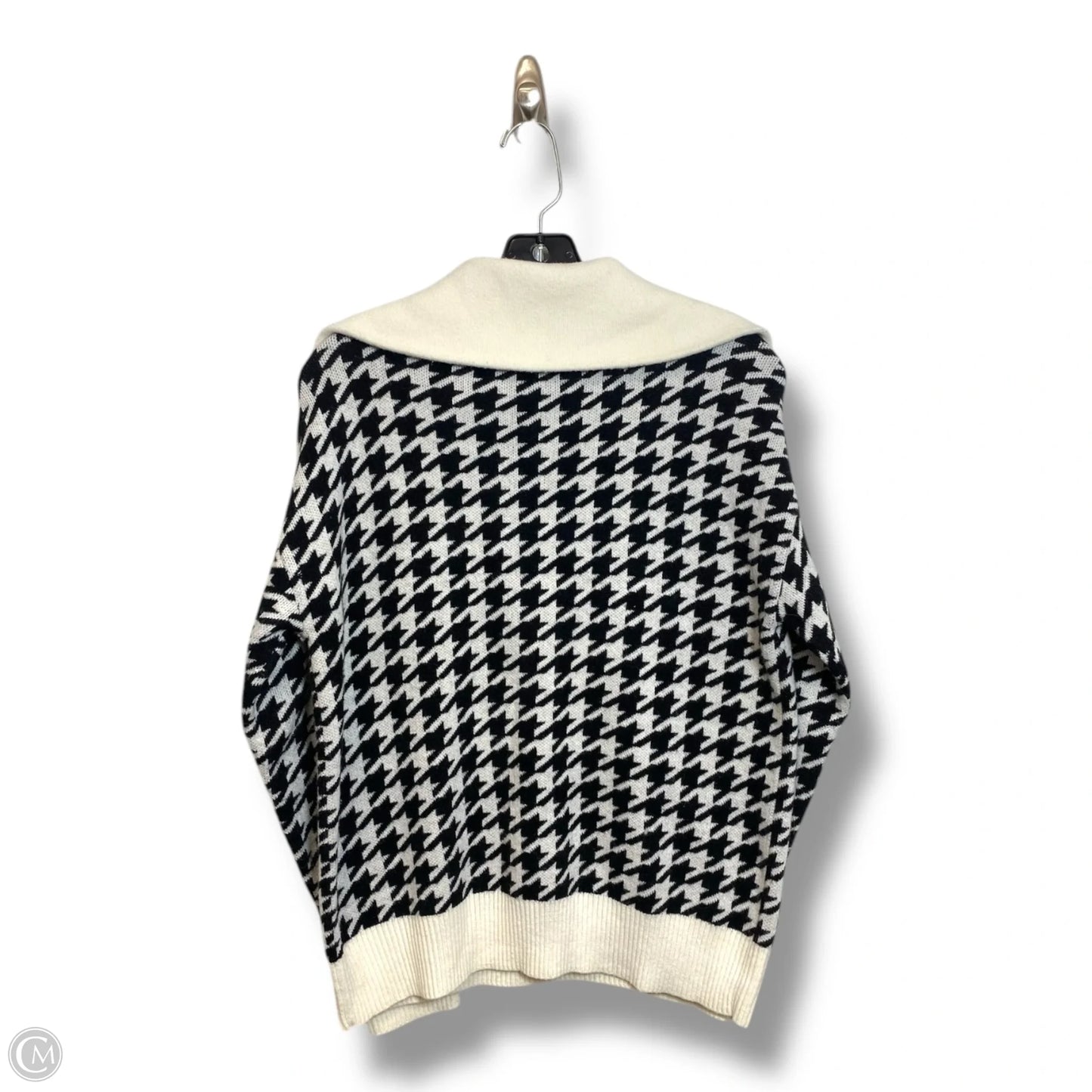 Sweater By Talbots In Black & White, Size: M