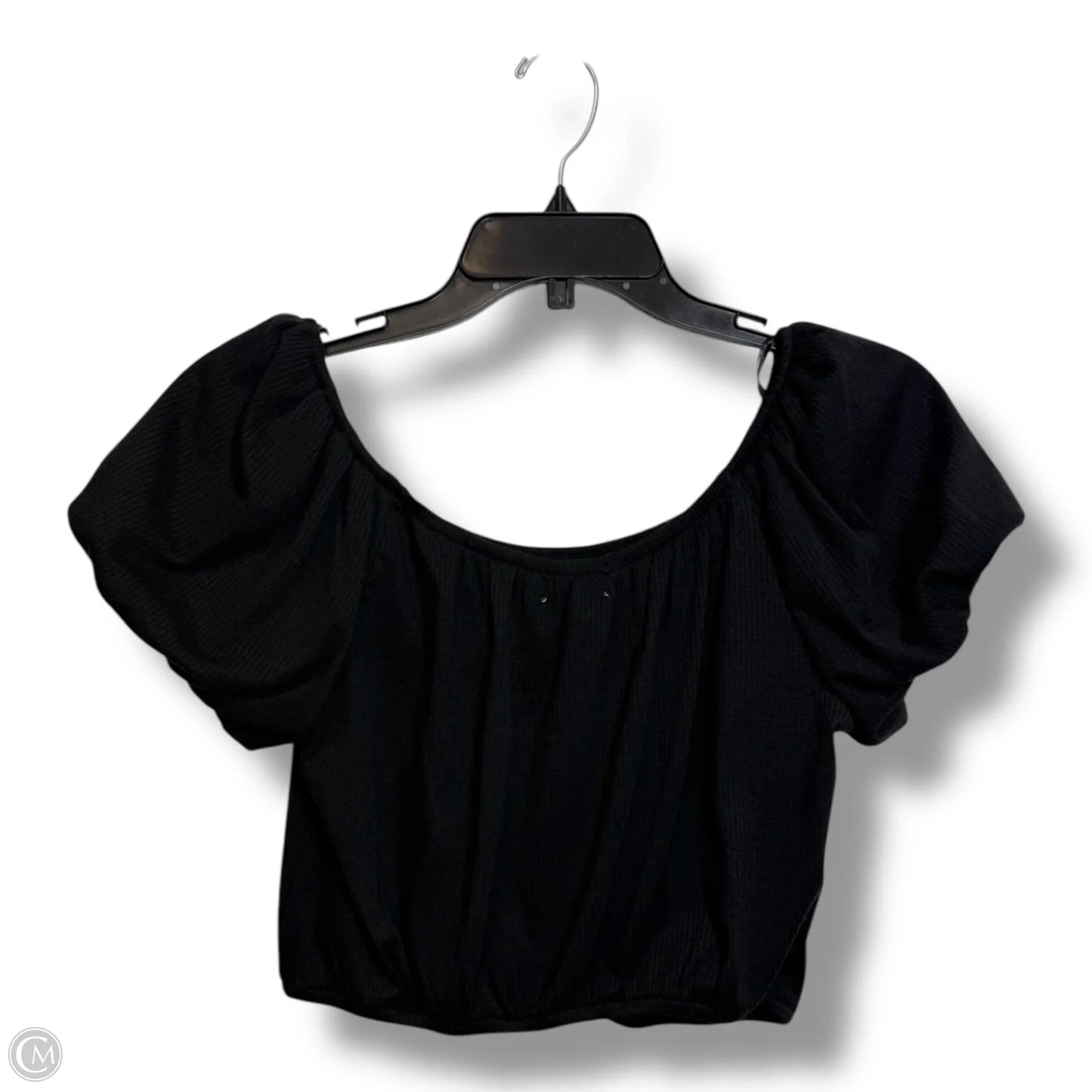 Top Short Sleeve By Clothes Mentor In Black, Size: S