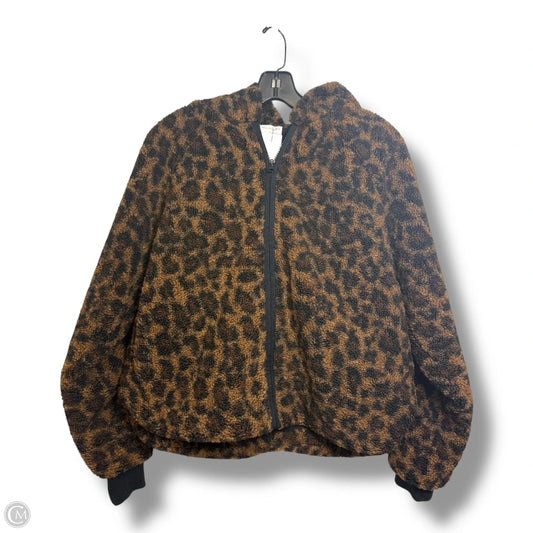 Coat Faux Fur & Sherpa By Lou And Grey In Animal Print, Size: S
