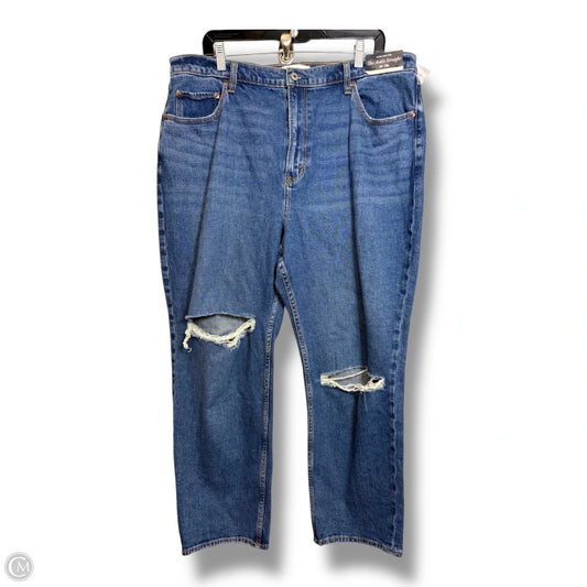 Jeans the ankle Straight By Abercrombie And Fitch In Blue Denim, Size: 18