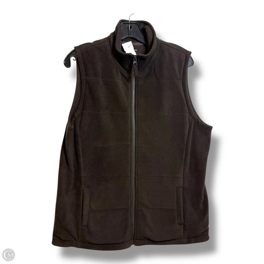 Vest Fleece By Lands End In Brown, Size: M