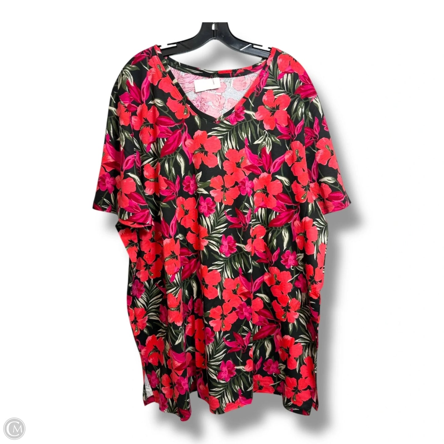 Top Short Sleeve By Catherines In Multi-colored, Size: 2x
