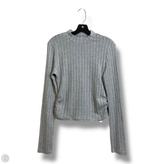 Top Long Sleeve By Clothes Mentor In Grey, Size: Xl