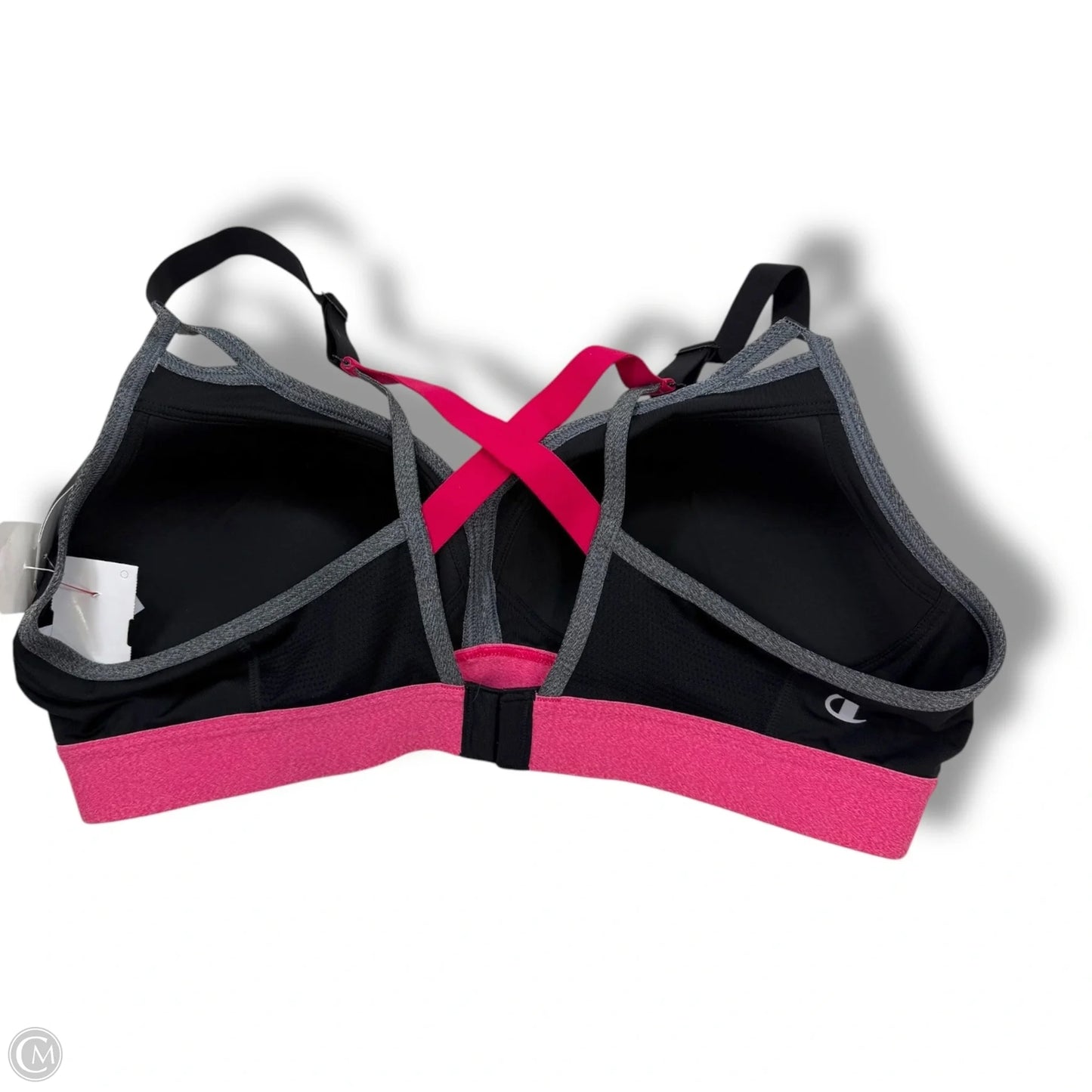 Athletic Bra By Champion In Black & Pink, Size: Xl