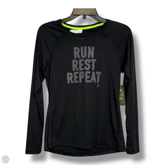 Athletic Top Long Sleeve Crewneck By Old Navy In Black, Size: S
