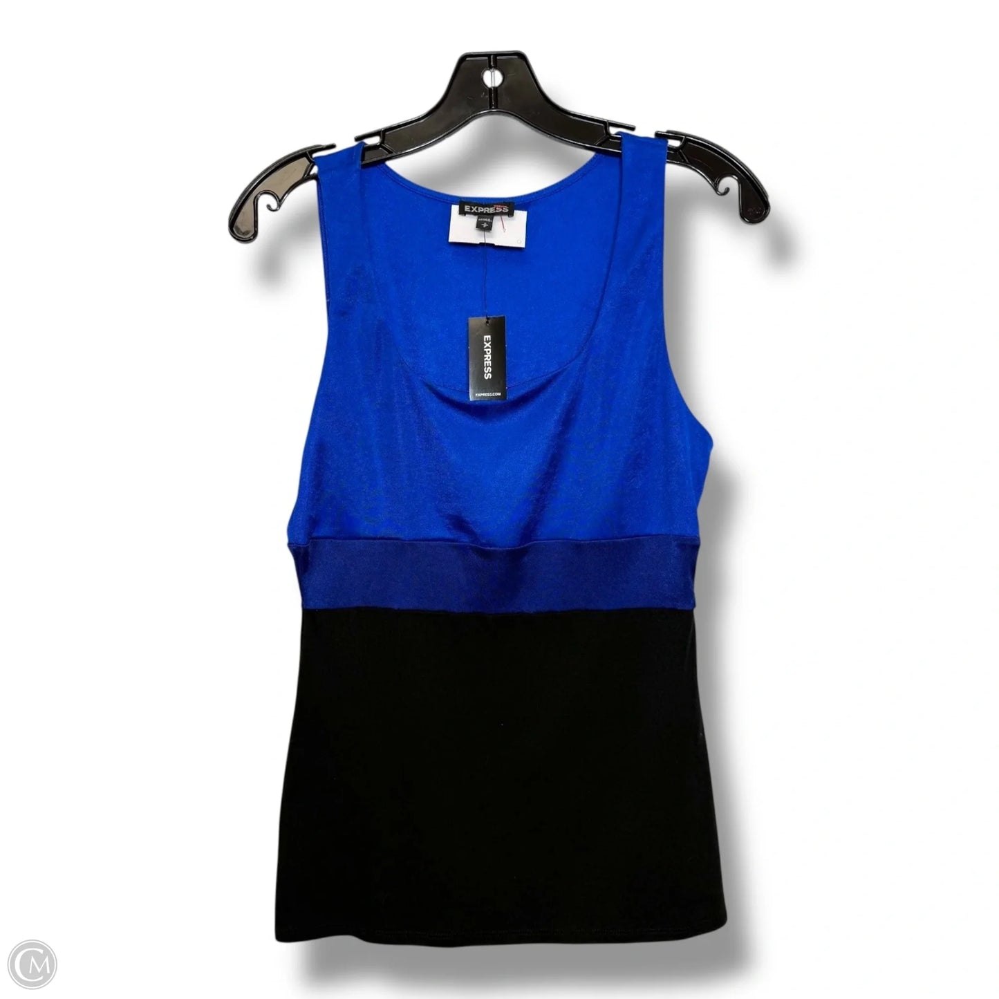 Top Sleeveless By Express In Black & Blue, Size: S