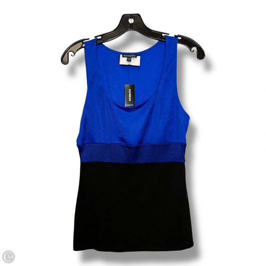 Top Sleeveless By Express In Black & Blue, Size: S