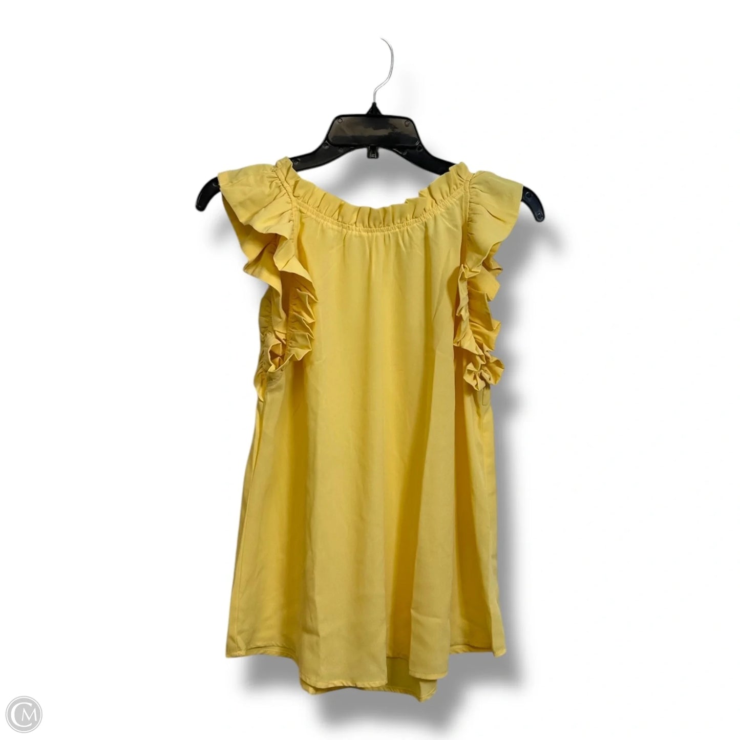 Top Short Sleeve By Blu Pepper In Yellow, Size: M