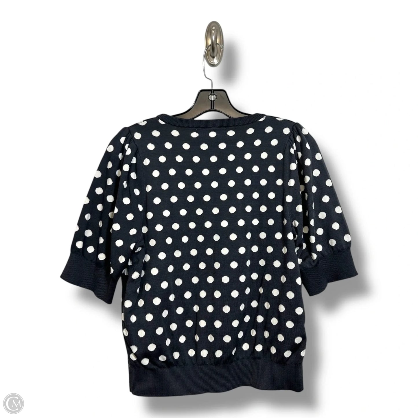 Top Short Sleeve By Philosophy In Polkadot Pattern, Size: M
