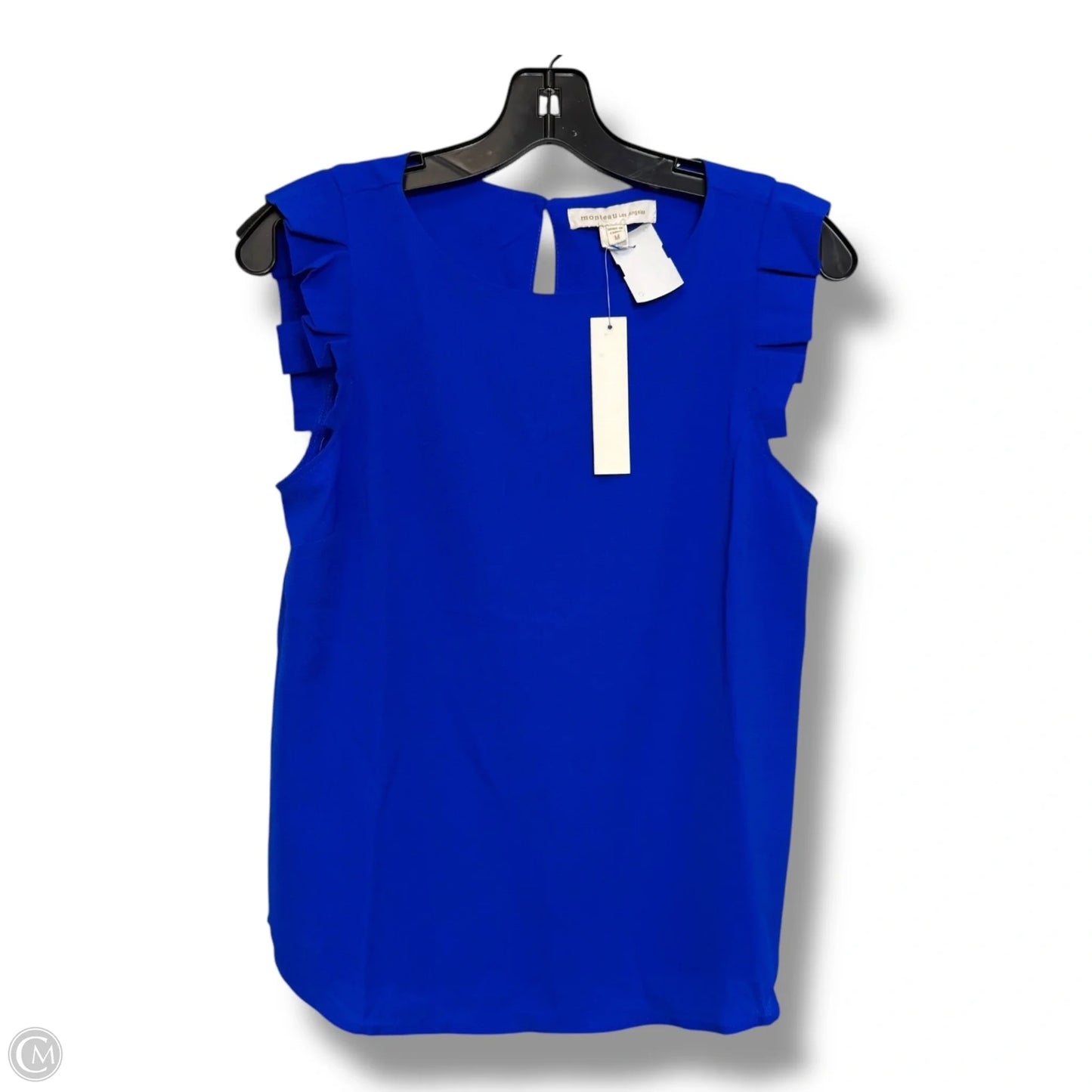 Top Sleeveless By Monteau In Blue, Size: M