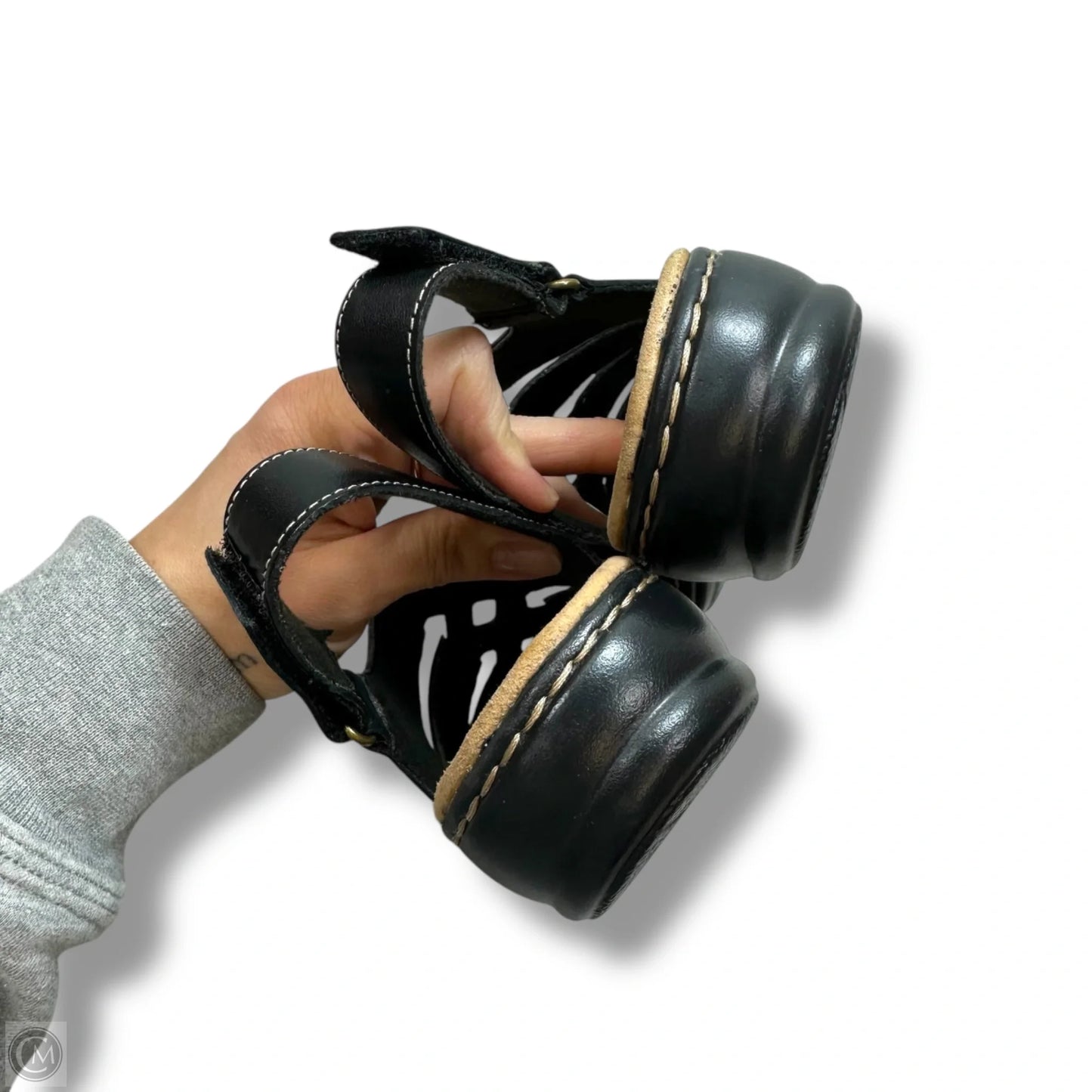 Sandals Flats By Clarks In Black, Size: 9.5