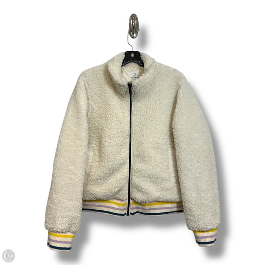 Jacket Faux Fur & Sherpa By Ivory Ella In Cream, Size: L