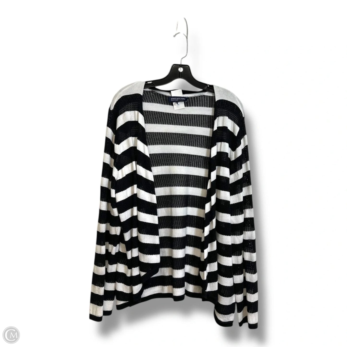 Cardigan By Jones New York In Black & White, Size: 1x